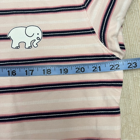 Ivory Ella Cropped Hoodie Striped Pink and Navy Blue size Large - Picture 11 of 12